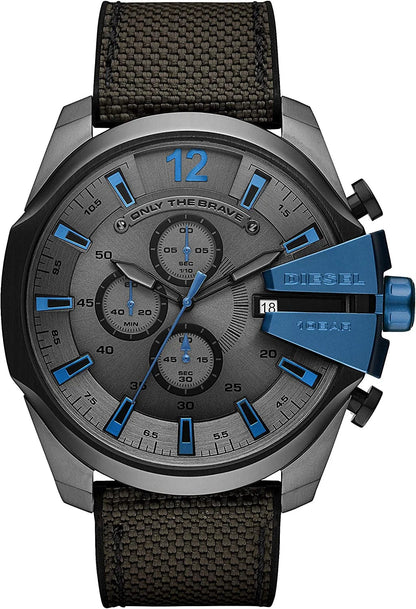 Men'S Mega Chief Stainless Steel Chronograph Quartz Watch Gunmetal