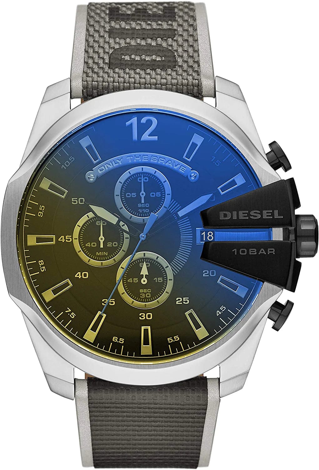 Men'S Mega Chief Stainless Steel Chronograph Quartz Watch Grey