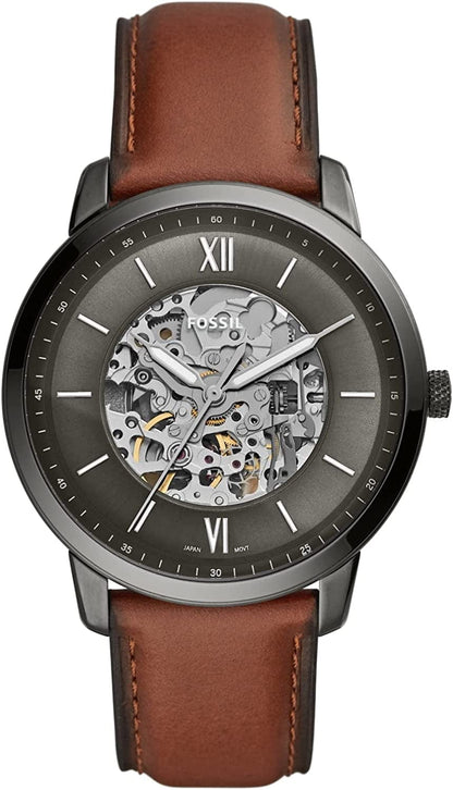 Men'S Neutra Stainless Steel Mechanical Automatic Watch Smoke, Brown