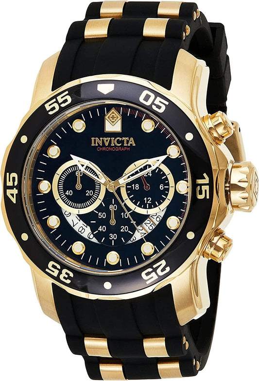 Men'S Pro Diver Stainless Steel Quartz Watch Black / 48mm