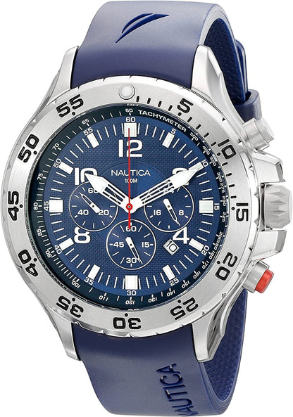 Men'S Quartz Resin Silicone Watch Blue Resin Band
