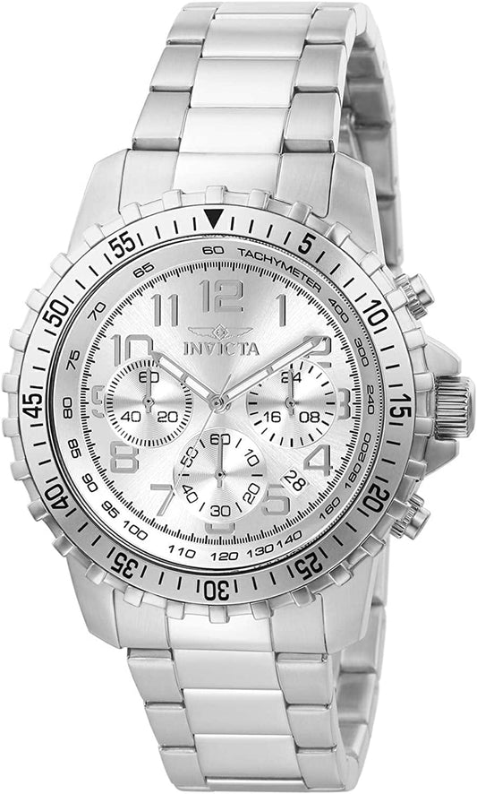 Men'S Specialty Quartz Watch with Stainless Steel Band Silver / 45mm