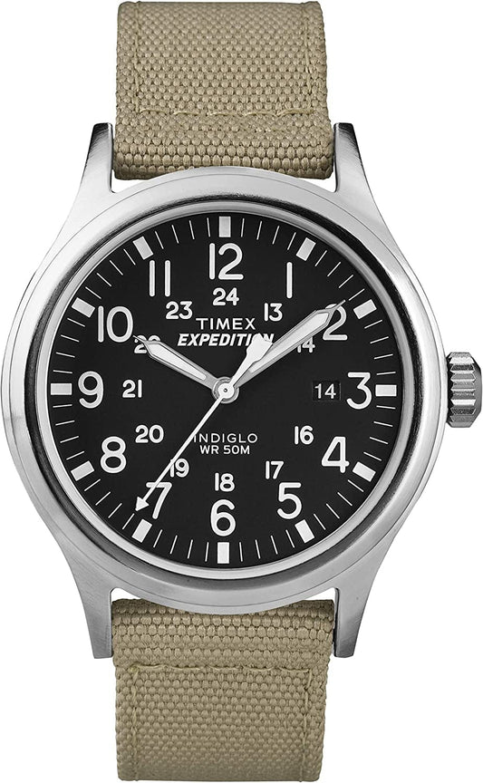 Men'S T49962 Expedition Scout Tan Nylon Strap Watch