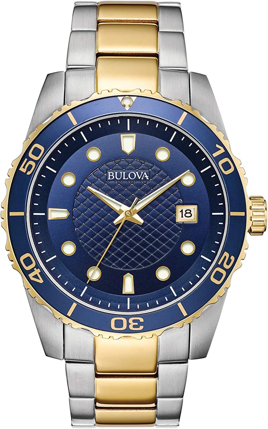 Men'S Watch Two Tone Gold/Blue