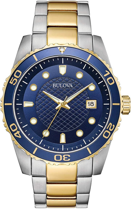 Men'S Watch Two Tone Gold/Blue
