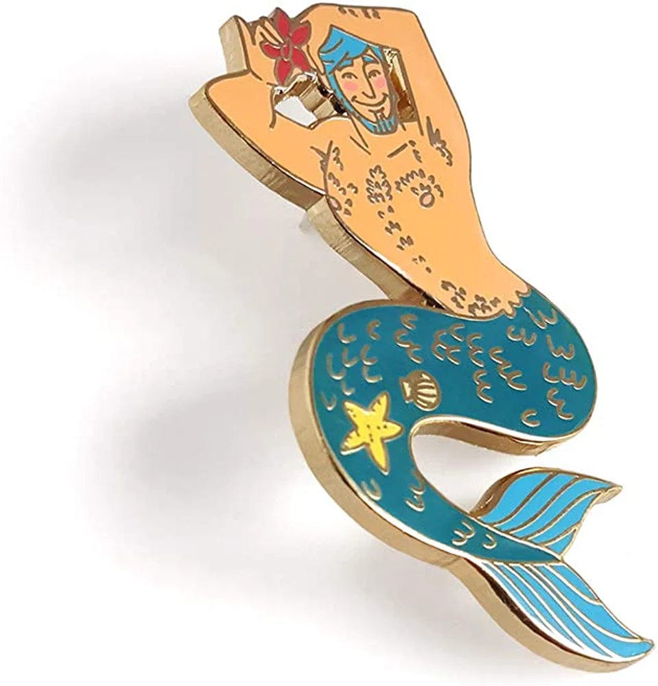 Merman Enamel Lapel Pin