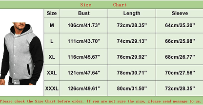 Merthy Mens Classic Varsity Baseball Jackets with Hood Casual Slim Fit Snap Buttons Cotton Uniform Bomber Jackets Coats Apparel & Accessories > Clothing > Underwear & Socks > Shapewear Merthy   