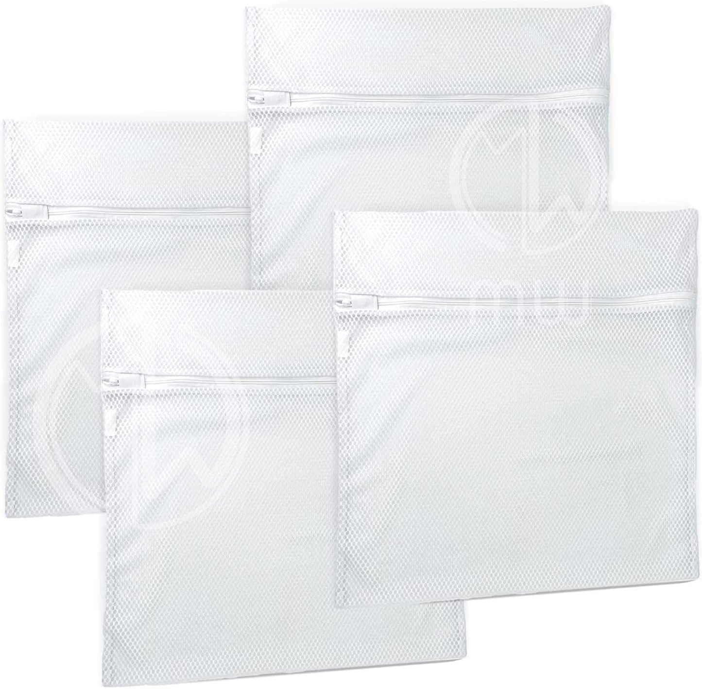Mia Weaver Set of 4 Durable Mesh Laundry Bags with Premium Zipper (2 Large, 2 Bra Lingerie Wash Bags) Laundry, Blouse, Hosiery, Stocking, Underwear, Shoes, Bra, Lingerie, Travel Storage Bags XXL 4sets