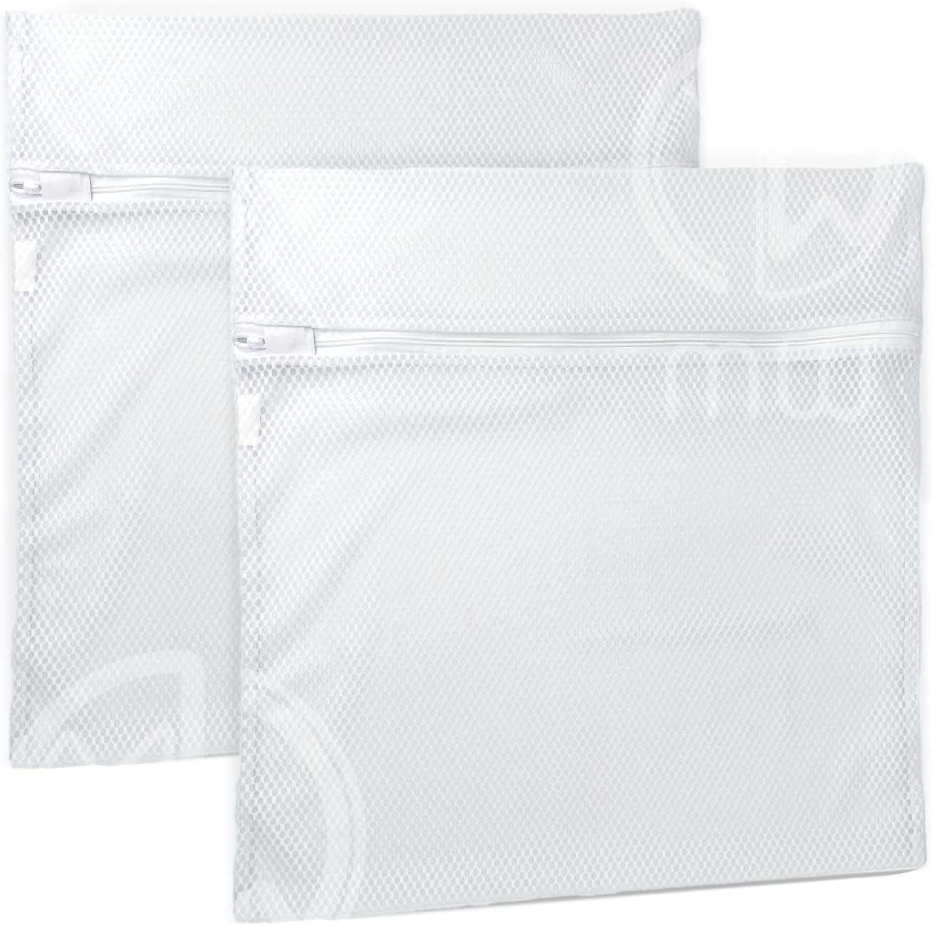 Mia Weaver Set of 4 Durable Mesh Laundry Bags with Premium Zipper (2 Large, 2 Bra Lingerie Wash Bags) Laundry, Blouse, Hosiery, Stocking, Underwear, Shoes, Bra, Lingerie, Travel Storage Bags XXL 2sets