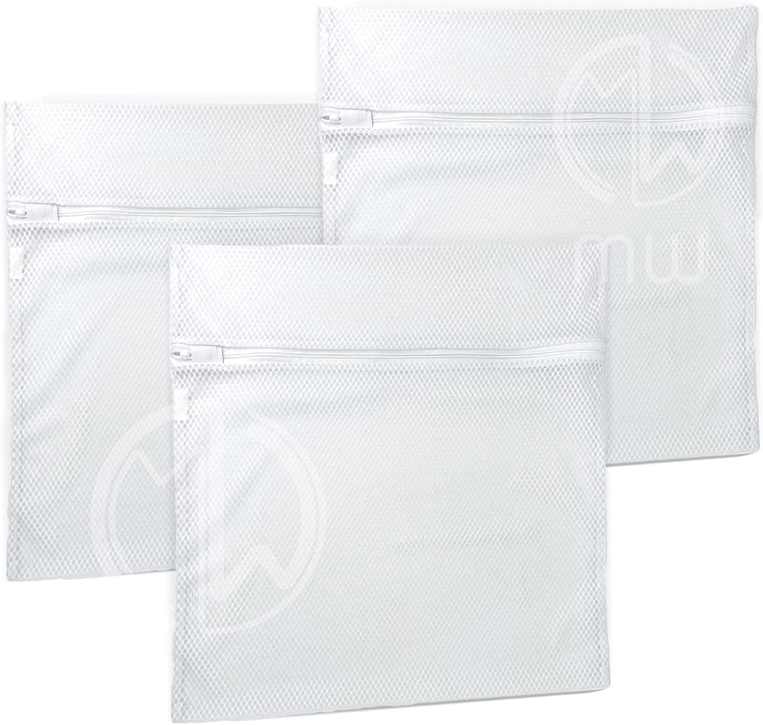 Mia Weaver Set of 4 Durable Mesh Laundry Bags with Premium Zipper (2 Large, 2 Bra Lingerie Wash Bags) Laundry, Blouse, Hosiery, Stocking, Underwear, Shoes, Bra, Lingerie, Travel Storage Bags XXL 3sets