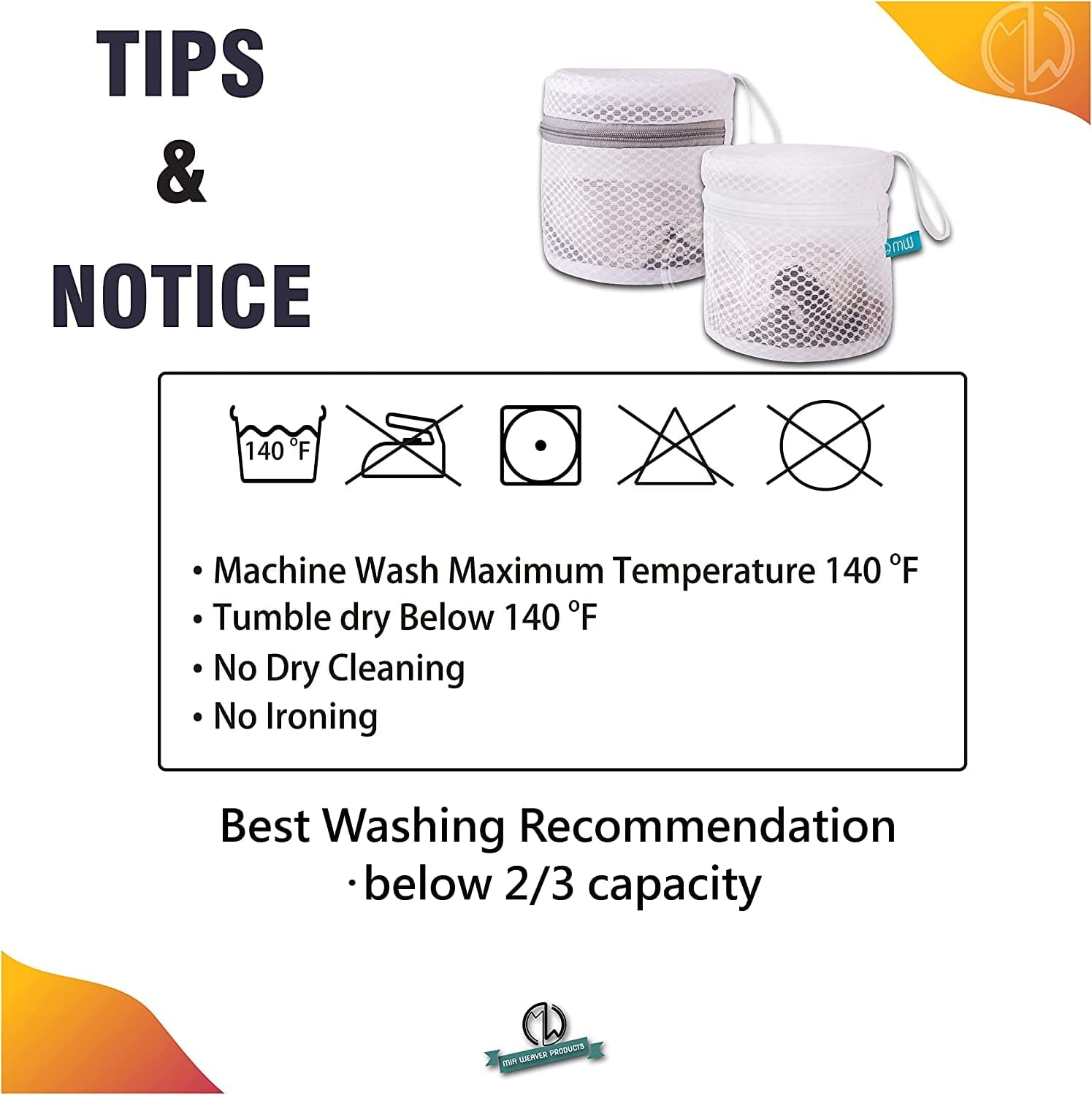 Mia Weaver Set of 4 Durable Mesh Laundry Bags with Premium Zipper (2 Large, 2 Bra Lingerie Wash Bags) Laundry, Blouse, Hosiery, Stocking, Underwear, Shoes, Bra, Lingerie, Travel Storage Bags