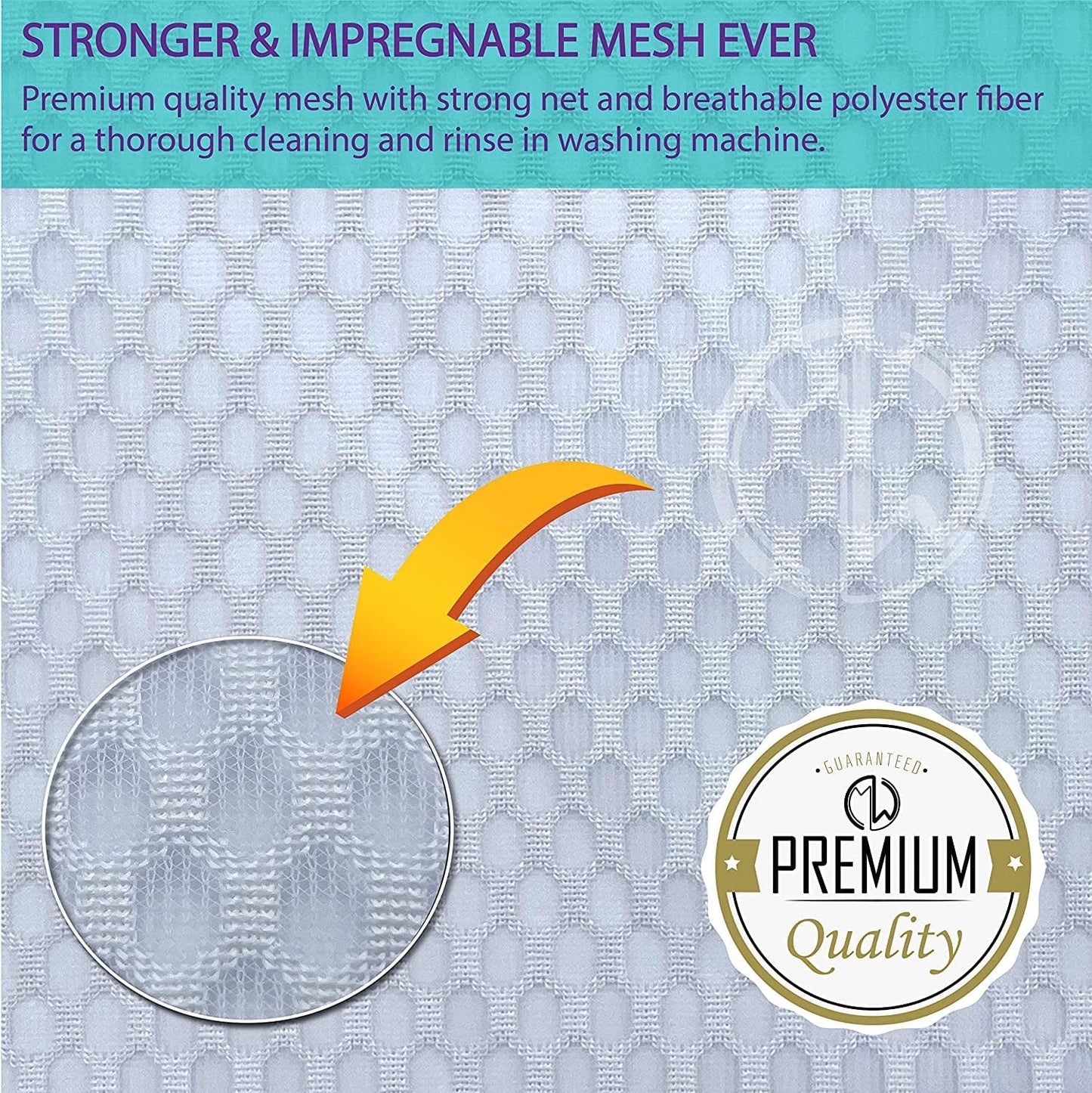 Mia Weaver Set of 4 Durable Mesh Laundry Bags with Premium Zipper (2 Large, 2 Bra Lingerie Wash Bags) Laundry, Blouse, Hosiery, Stocking, Underwear, Shoes, Bra, Lingerie, Travel Storage Bags