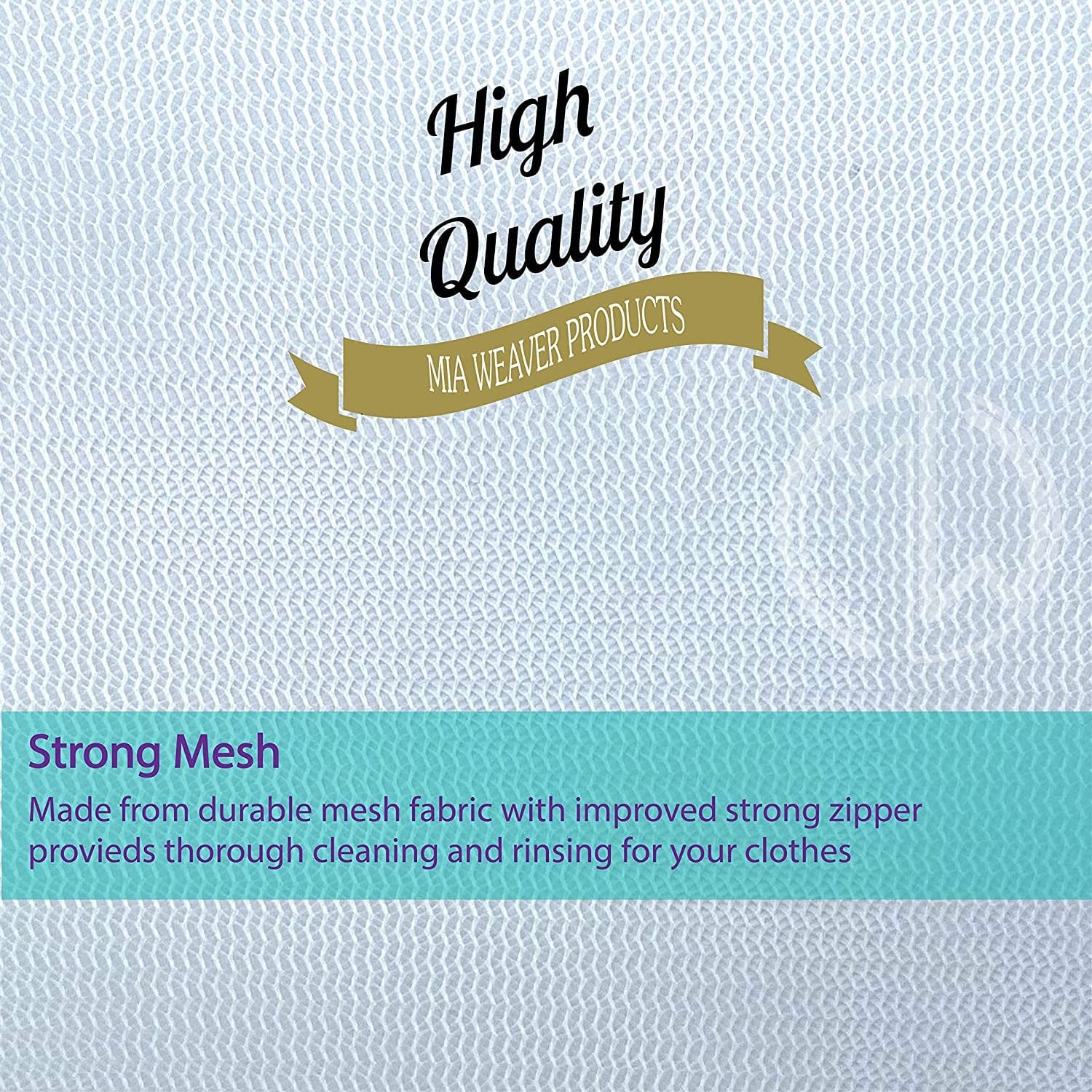 Mia Weaver Set of 4 Durable Mesh Laundry Bags with Premium Zipper (2 Large, 2 Bra Lingerie Wash Bags) Laundry, Blouse, Hosiery, Stocking, Underwear, Shoes, Bra, Lingerie, Travel Storage Bags