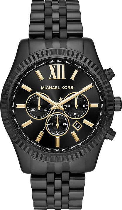 Michael Kors Lexington Chronograph Stainless Steel Watch Black