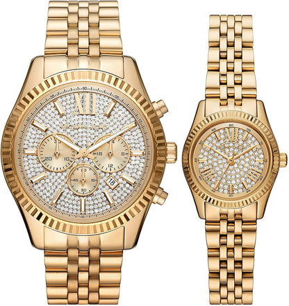 Michael Kors Lexington Chronograph Stainless Steel Watch Gold