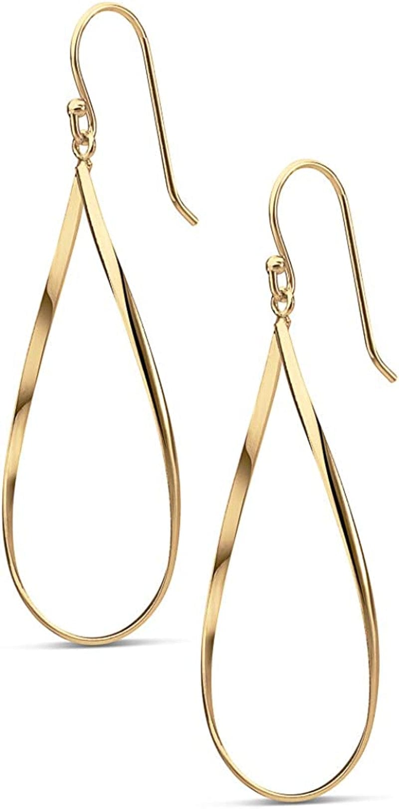 MILLA Teardrop Earrings - Designer Silver Statement Earrings or Gold Dangle Earrings for Women Trendy Upscale Dangly Earrings Teardrop / 14K Gold Plated