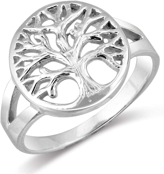 Mimi 925 Sterling Silver Open Tree of Life Ring Size 5, 6, 7, 8, 9, 10, 11, 12 7