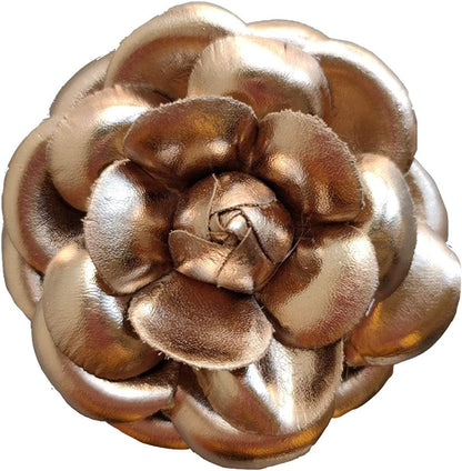 MISASHA Women'S Camellia Flower Pin Brooch with Organza Gift Bag Gold