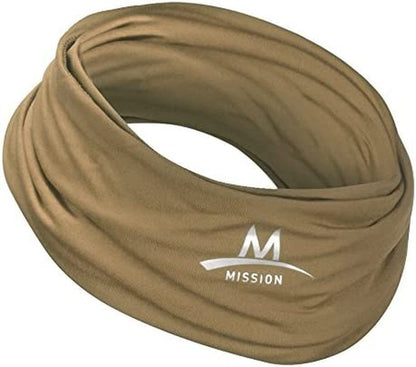 Mission Multi-Cool 12 in 1 Multifunctional Gaiter and Headwear Apparel & Accessories > Clothing Accessories > Headwear Mission Athlete Care Sand  