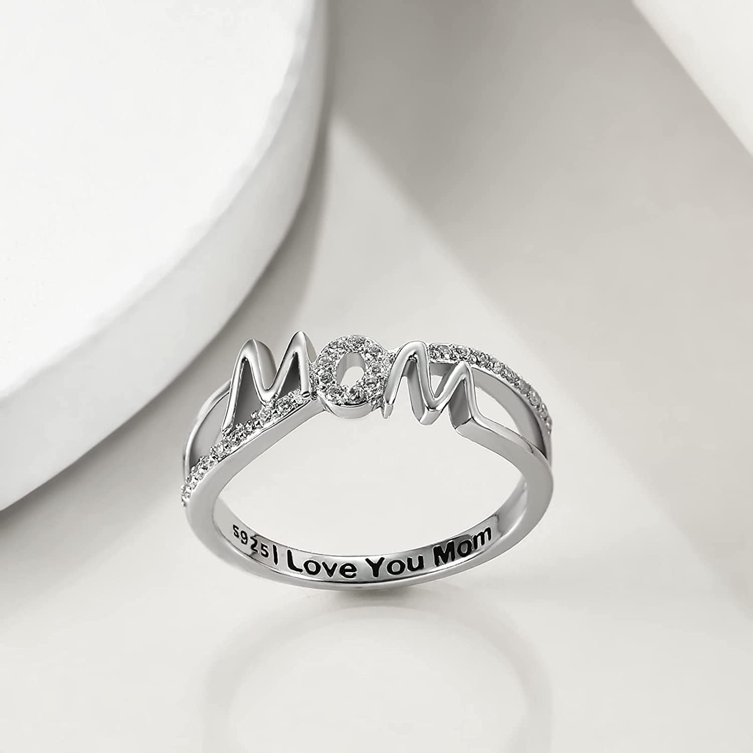 Mom Mother Rings for Women Sterling Silver Women Rings