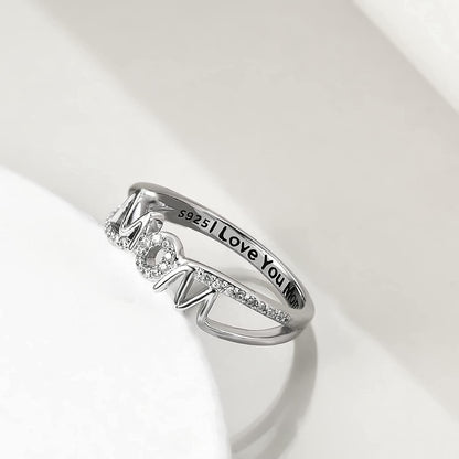 Mom Mother Rings for Women Sterling Silver Women Rings