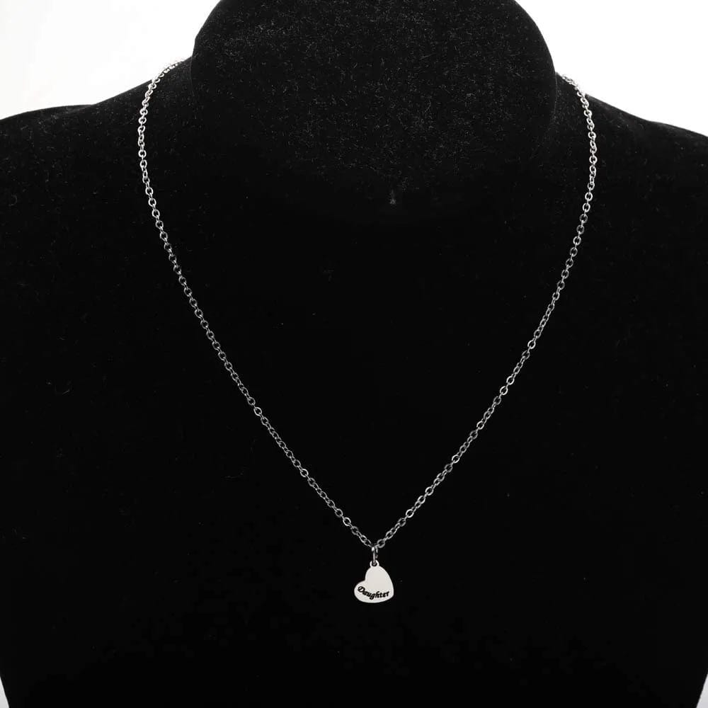 Mother Daughter Necklace Set of 2 Matching Heart Mom and Me Jewelry (Mom&2 Daughters Necklace Set)