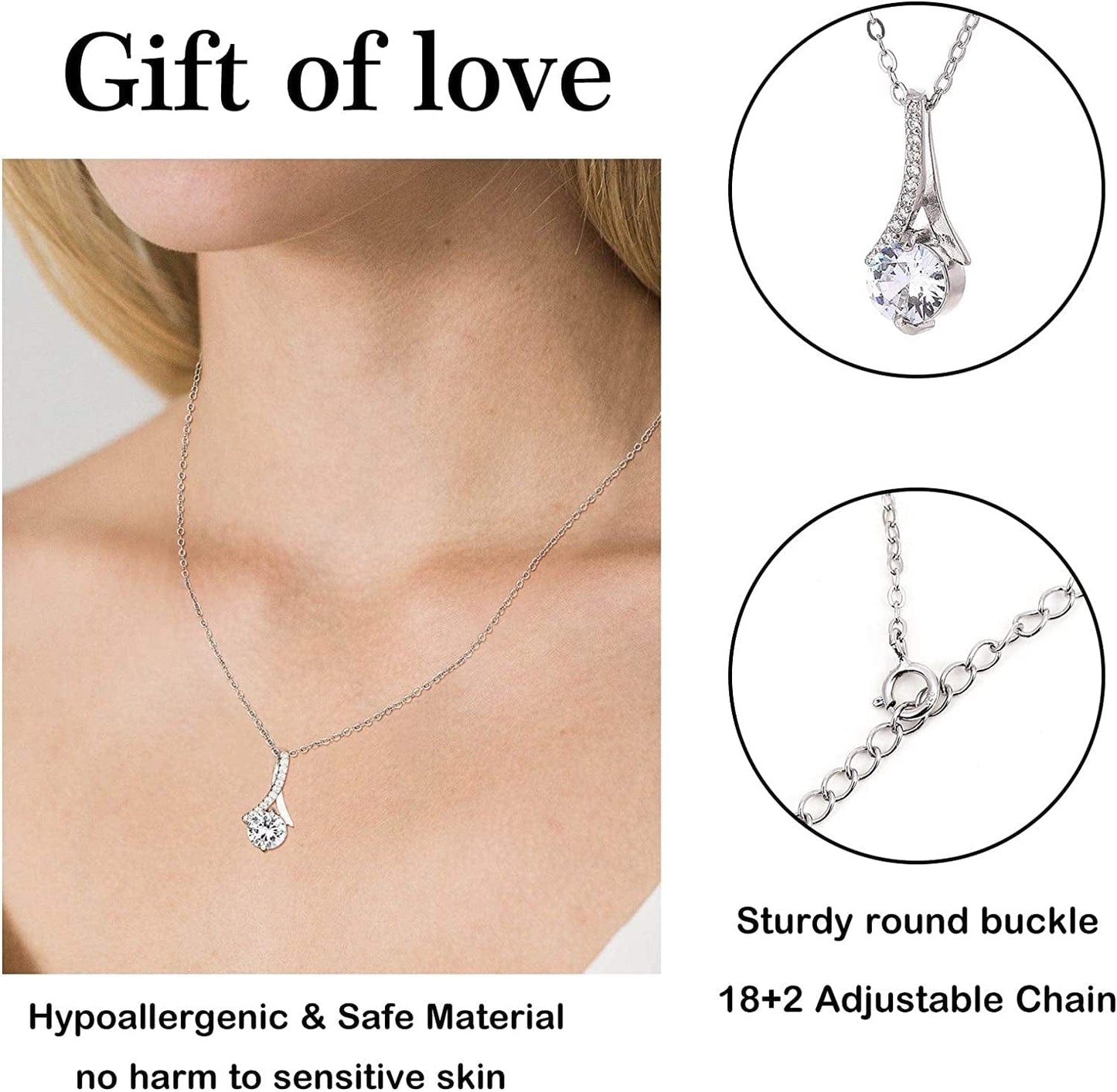 Mother of the Groom Gifts, 925 Sterling Silver Necklace for Mother in Law, Necklace Gift for Mom on Wedding Day, Mother in Law Birthday Gift