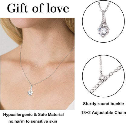 Mother of the Groom Gifts, 925 Sterling Silver Necklace for Mother in Law, Necklace Gift for Mom on Wedding Day, Mother in Law Birthday Gift