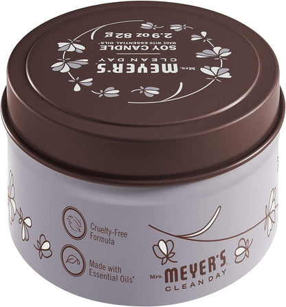 Mrs. Meyer'S Soy Tin Candle, 12 Hour Burn Time, Made with Soy Wax and Essential Oils, Lavender, 2.9 Oz