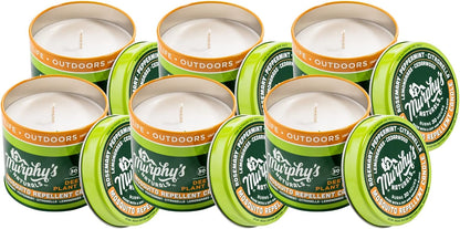 Murphy’S Naturals Mosquito Repellent Candle | DEET Free | Made with Plant Based Essential Oils and a Soy/Beeswax Blend | 30 Hour Burn Time | 9Oz | 6 Pack 6