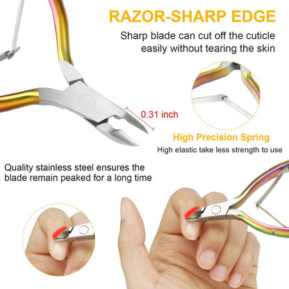 Nail Clippers for Acrylic Nails, Acrylic Nail Clipper, Nail Cutter, False Nail Tips Clipper Set, Stainless Steel Rainbow Color Nail Manicure Set for Salon Home Nail Art (Rainbow Color) Health & Beauty > Personal Care > Cosmetics > Cosmetic Tools > Nail Tools Mudder   
