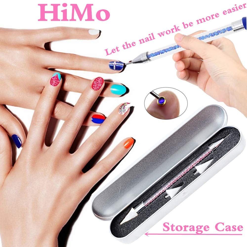 Nail Rhinestone Picker Dotting Tool with Extra 2 Wax Head, Dual-Ended DIY Nail Art Tool with Pink Acrylic Handle Health & Beauty > Personal Care > Cosmetics > Cosmetic Tools > Nail Tools HiMo   