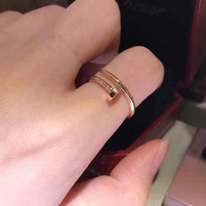 Nail Ring with Cubic Zirconia Love Ring for Women Birthday Christmas Gifts