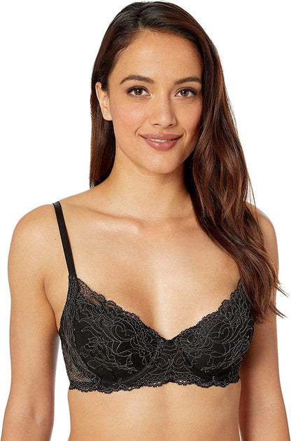 Natori Drama Women'S Full Fit Contour Underwire Bra Black/Dark Slate / 38DD