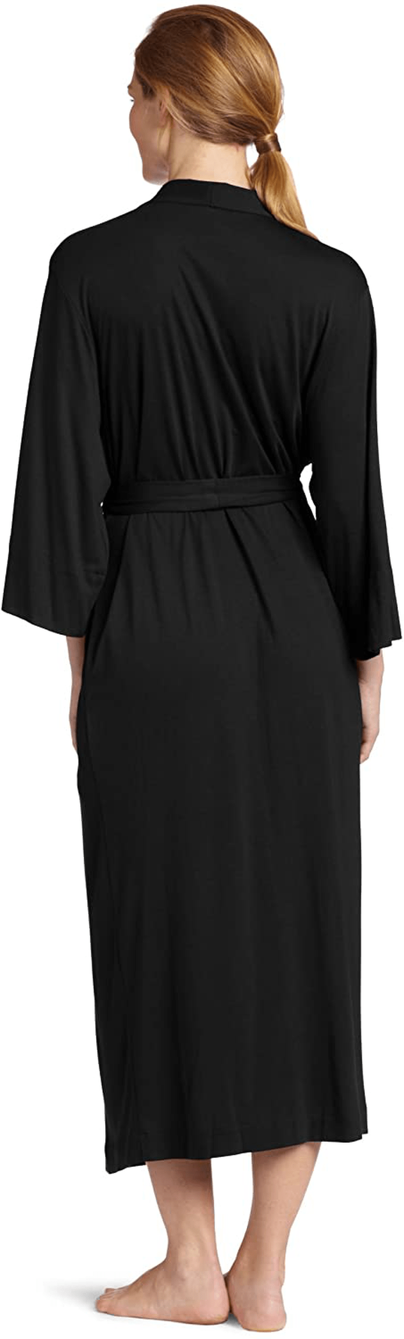 Natori Shangri La Long Robe with Kimono Sleeves, Bathrobe for Women Apparel & Accessories > Clothing > Sleepwear & Loungewear > Robes Natori   
