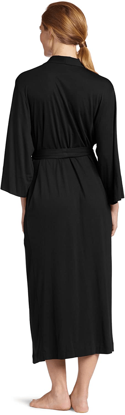 Natori Shangri La Long Robe with Kimono Sleeves, Bathrobe for Women Apparel & Accessories > Clothing > Sleepwear & Loungewear > Robes Natori   