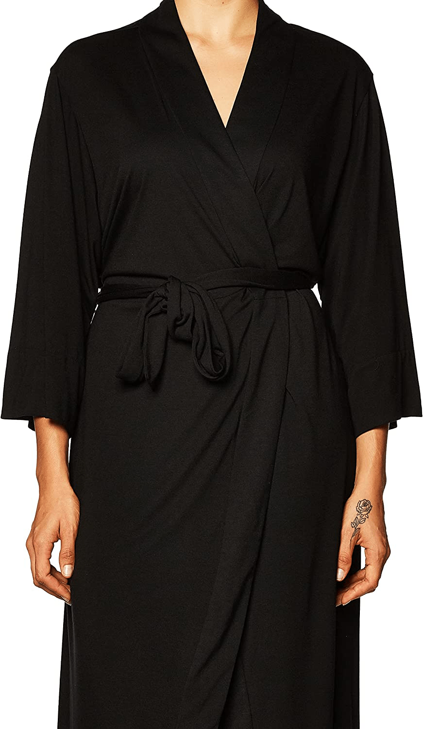 Natori Shangri La Long Robe with Kimono Sleeves, Bathrobe for Women Apparel & Accessories > Clothing > Sleepwear & Loungewear > Robes Natori   