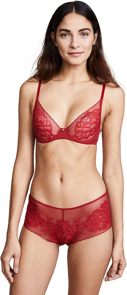 Natori Women'S Flora Contour Underwire Bra Burnt Red/Dawn / 36DD