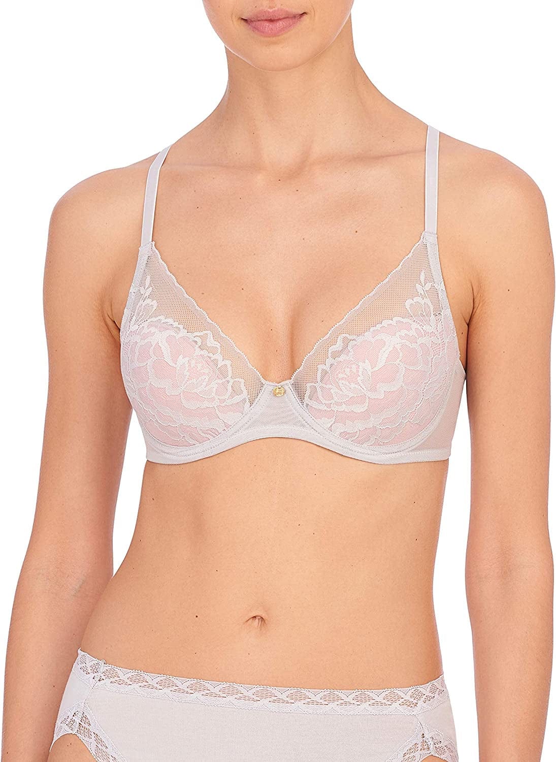 Natori Women'S Flora Contour Underwire Bra Mink/Delicate Peach / 32DDD
