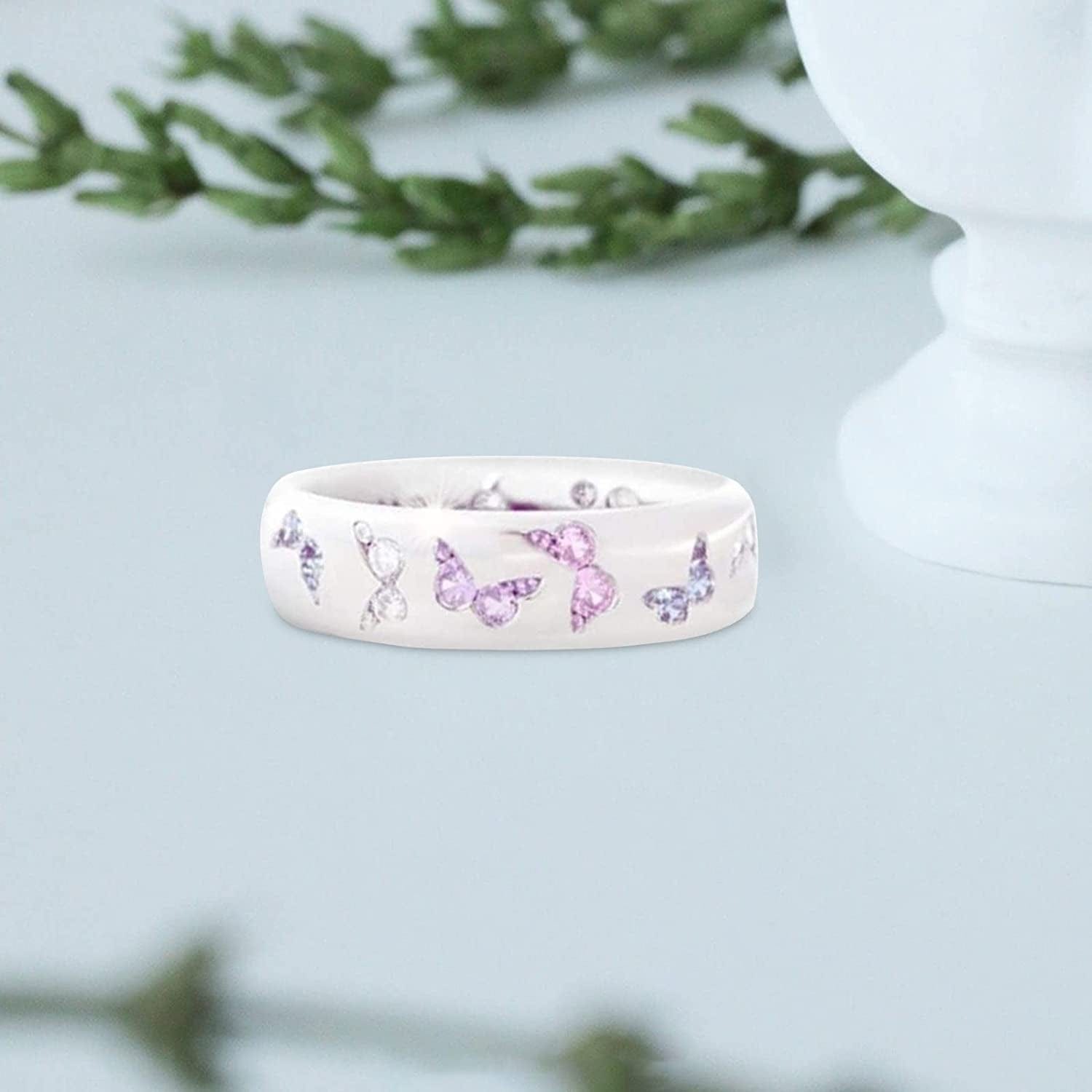 Natural Amethyst Zirconia Silver Ring Fashion Wedding Heart Shaped Ring Jewellery Women Gold Ring Gold Ring for Girls
