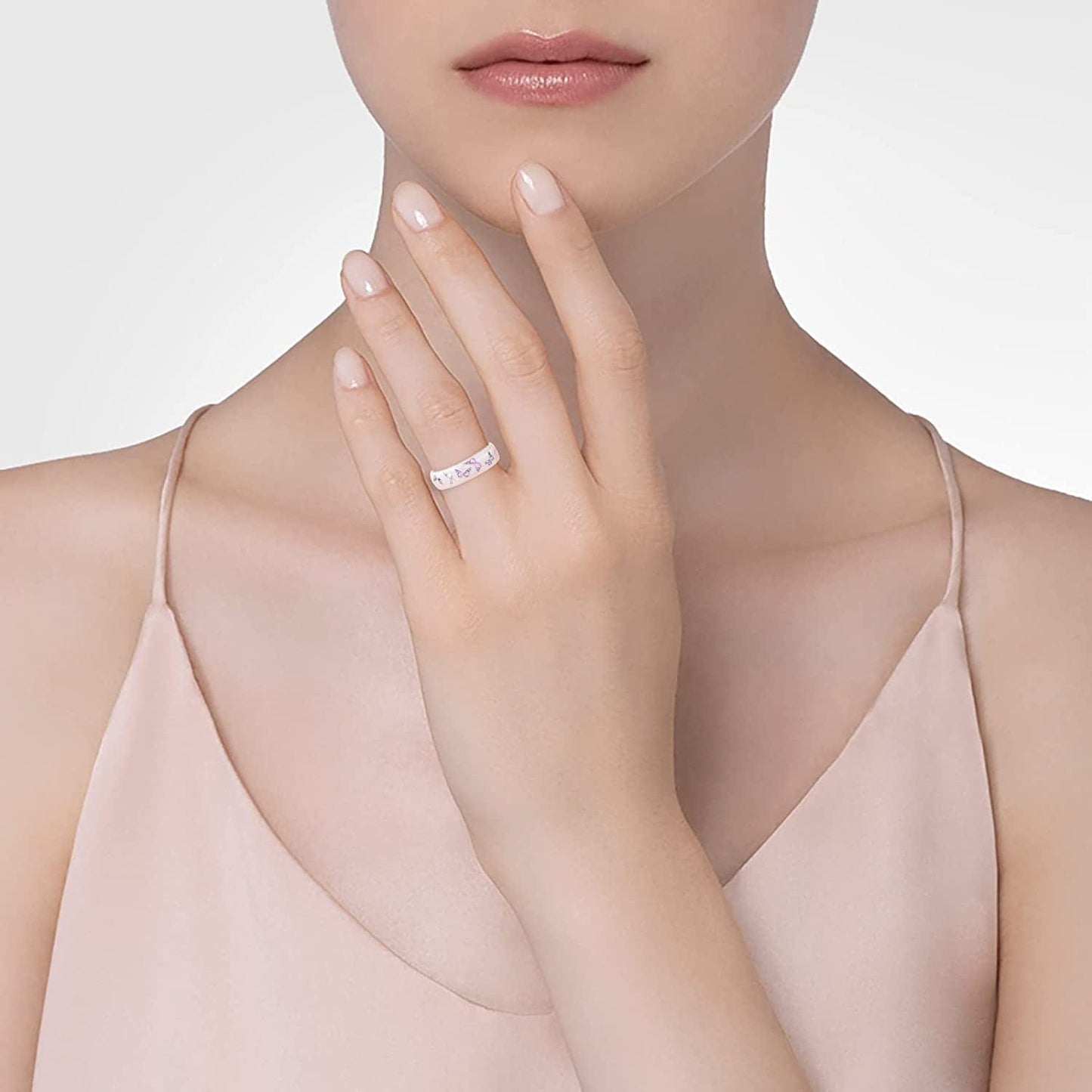 Natural Amethyst Zirconia Silver Ring Fashion Wedding Heart Shaped Ring Jewellery Women Gold Ring Gold Ring for Girls