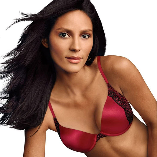 Natural Boost Demi Bra, Push-Up Lace T-Shirt Bra with Convertible Straps, Add-One-Cup-Size Push-Up T-Shirt Bra