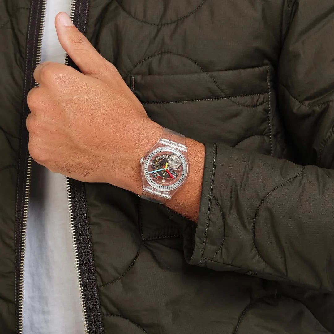 New Gent BIO-SOURCED Quartz Plastic Strap, Clear, 18 Casual Watch (Model: SO29K100) Transparent