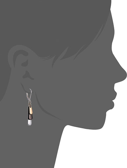 Nine West "Metal Motion" Tri-Tone Shaky Drop Earrings, Multi