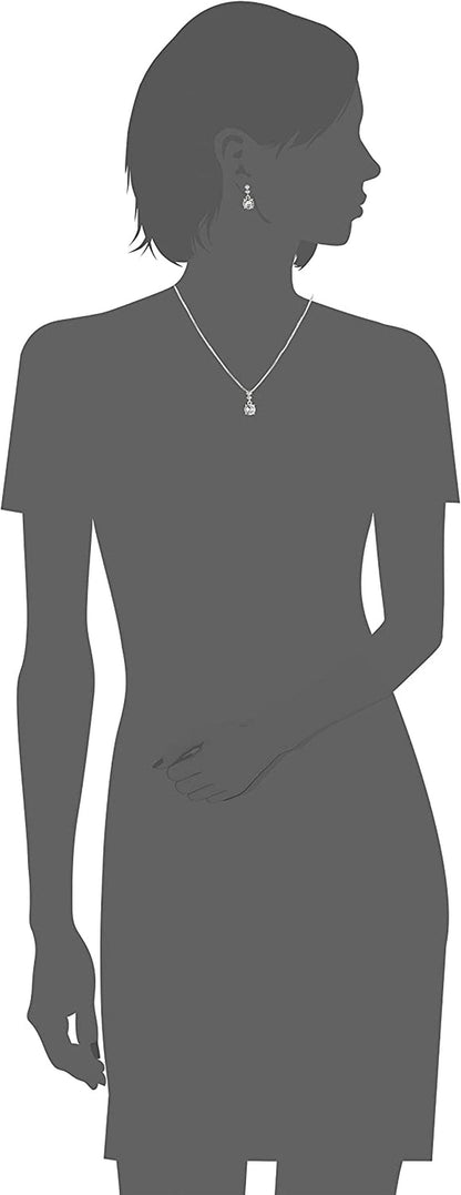 NINE WEST Silver-Tone and Crystal Necklace and Earrings Set
