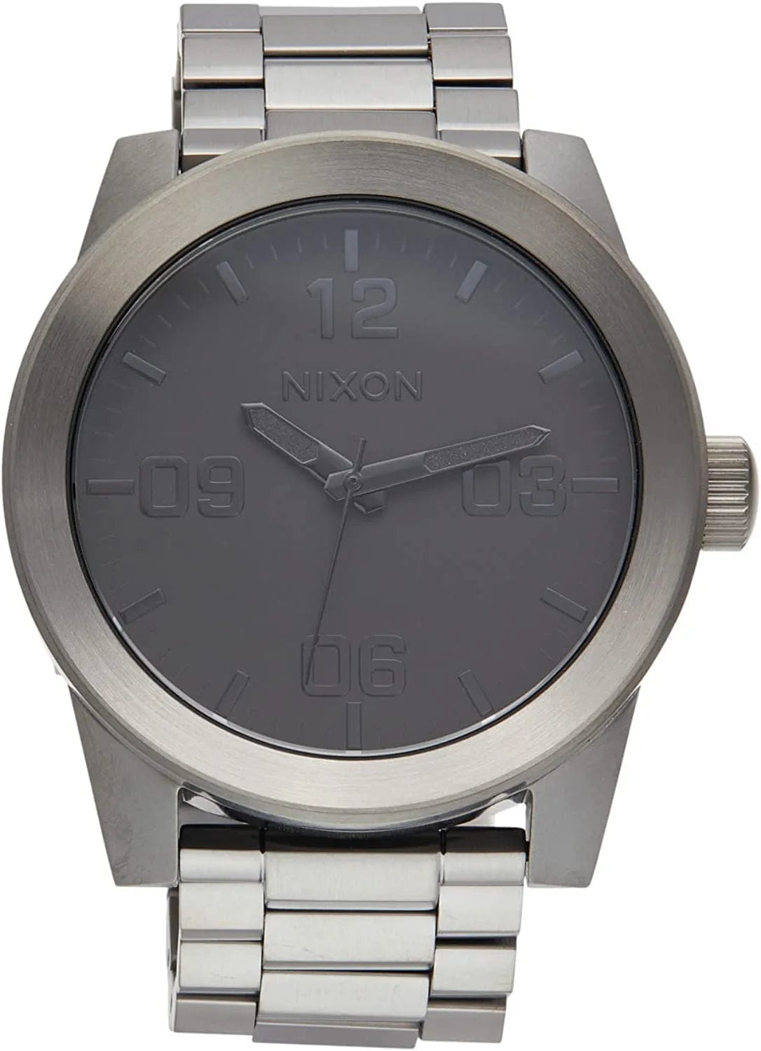 Nixon Corporal SS A346. 100M Water Resistant XL Men’S Watch (48Mm Watch Face. 24Mm Stainless Steel Band) All Gunmetal/Black