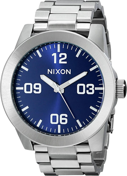 Nixon Corporal SS A346. 100M Water Resistant XL Men’S Watch (48Mm Watch Face. 24Mm Stainless Steel Band) Blue Sunray