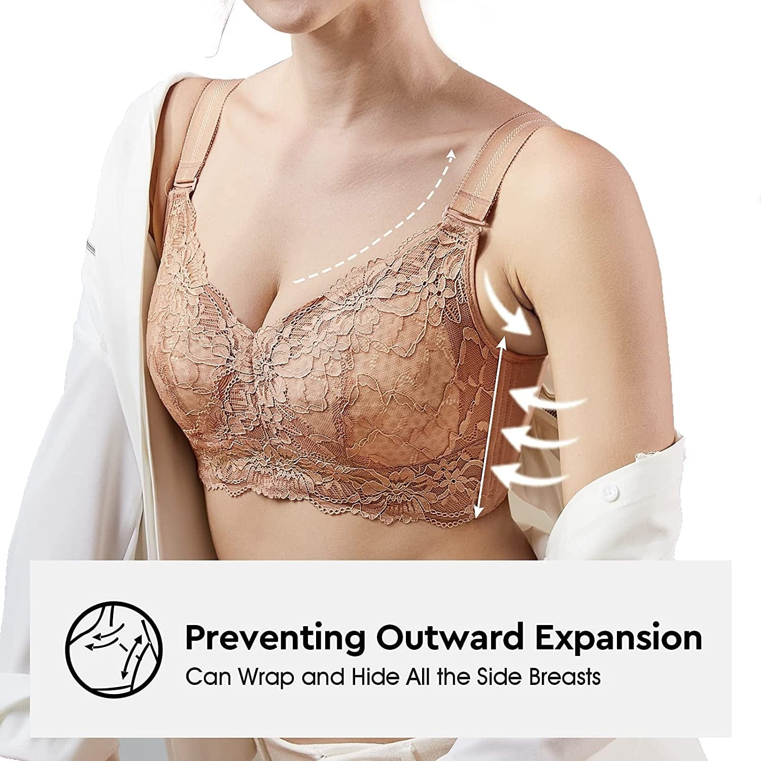 No Wire plus Size Full Coverage Unpadded Minimizer Comfortable Women'S Bra