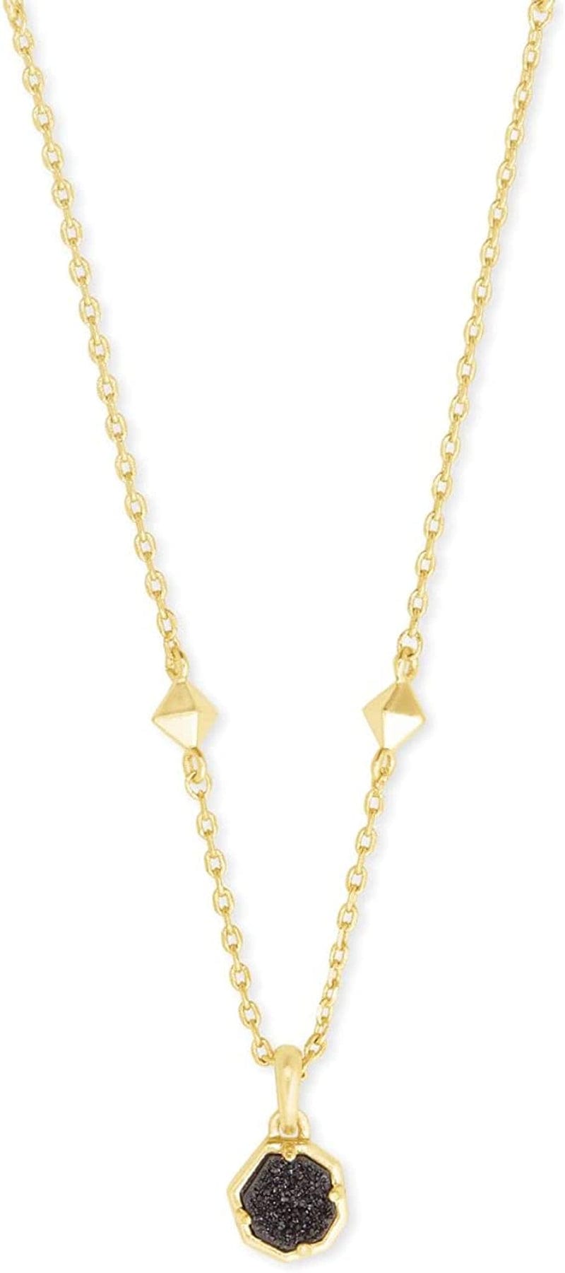Nola Pendant Necklace for Women, Fashion Jewelry GOLD - BLACK DRUSY