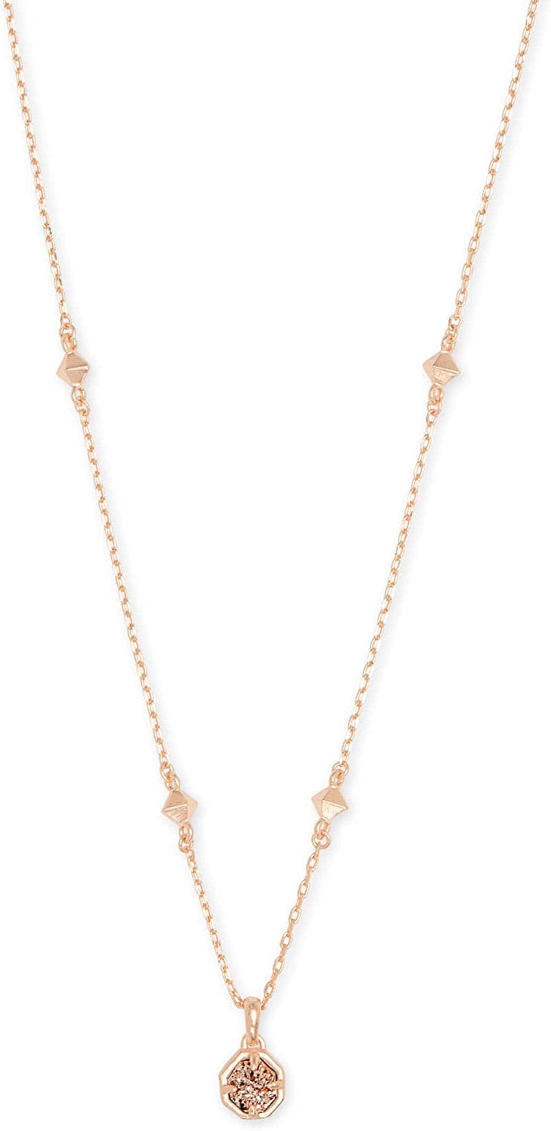 Nola Pendant Necklace for Women, Fashion Jewelry ROSE GOLD - ROSE GOLD DRUSY